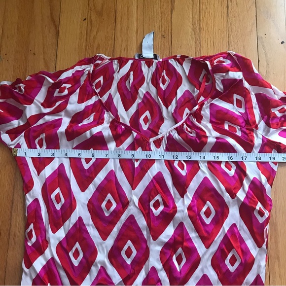 Citrine Geometrical Print Silk Dress - Picture 6 of 8